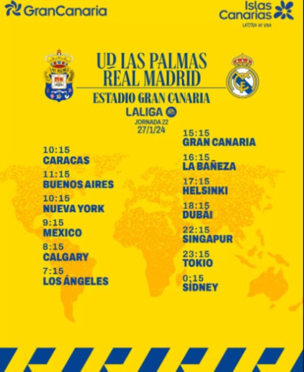 Radio Faro del Noroeste retransmite hoy sábado, 27-01-24, a las 15.15 horas: UD Las Palmas - Real Madrid