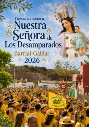 G&aacute;ldar: Barrial ya tiene portada para el programa de sus fiestas: Mois&eacute;s Rodr&iacute;guez une tradici&oacute;n, fe e identidad