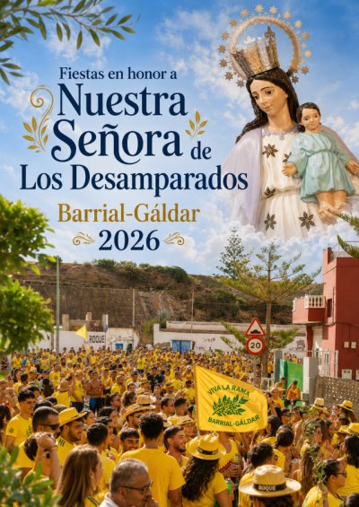 G&aacute;ldar: Barrial ya tiene portada para el programa de sus fiestas: Mois&eacute;s Rodr&iacute;guez une tradici&oacute;n, fe e identidad
