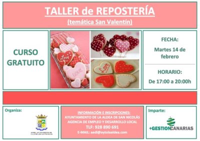 &nbsp;La Aldea de San Nicol&aacute;s celebra San Valent&iacute;n con un taller de reposter&iacute;a