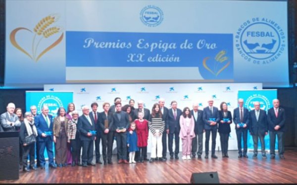 XX gala de los premios Espiga de Oro 2023 de la Federación Española de Bancos de Alimentos FESBAL