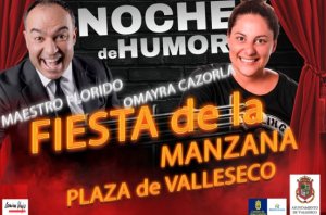 Omayra Cazorla y Maestro Florido en la noche de humor de Valleseco