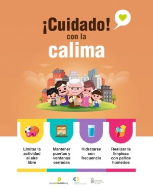 Sanidad recomienda a las personas m&aacute;s sensibles tomar precauciones ante la presencia de calima