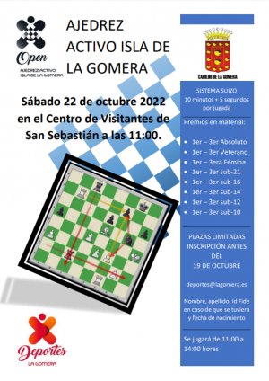 La Gomera: El Cabildo abre la inscripci&oacute;n para participar en una nueva edici&oacute;n del Open de Ajedrez Isla de La Gomera