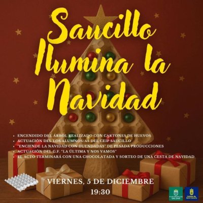 G&aacute;ldar: Encendido navide&ntilde;o de Saucillo