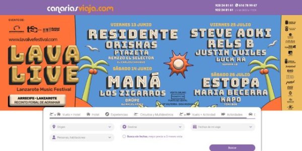 El Lava Live Fest y CanariasViaja.com se alían para ofrecer experiencias turísticas únicas para el evento musical del año en Lanzarote