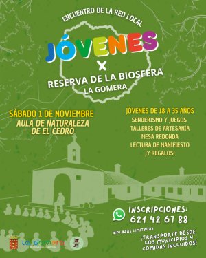 La Reserva de la Biosfera de La Gomera celebra el primer Encuentro de la Red Local de Jóvenes de la isla