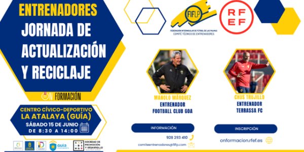 Manolo Márquez y Chus Trujillo en una nuevas jornadas de actualización para entrenadores en Gran Canaria