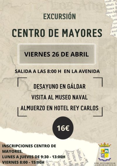 La Aldea de San Nicolás organiza una excursión cultural al Museo Naval