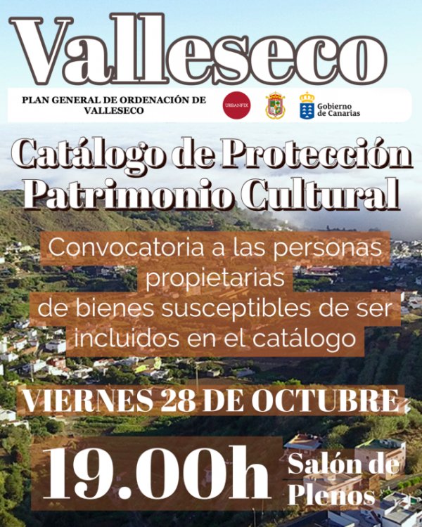 Valleseco realiza el catálogo de Bienes Patrimoniales Culturales