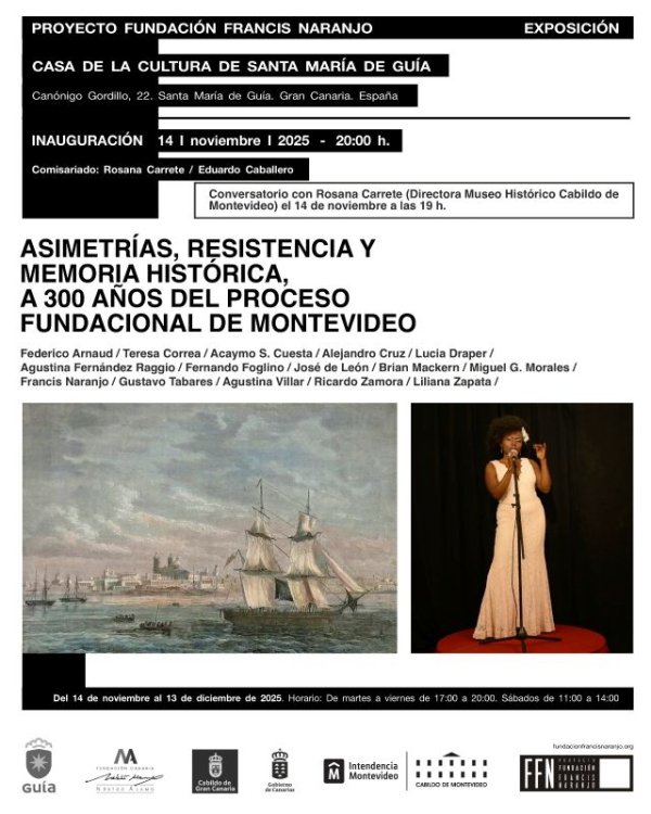 Llega a la Casa de la Cultura de Guía la exposición ‘Asimetrías, resistencia y memoria histórica. A 300 años del proceso fundacional de Montevideo’