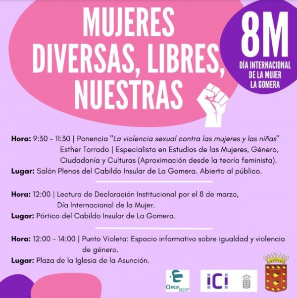 La Gomera: El Cabildo conmemora el Día de la Mujer con actividades de divulgación y concienciación