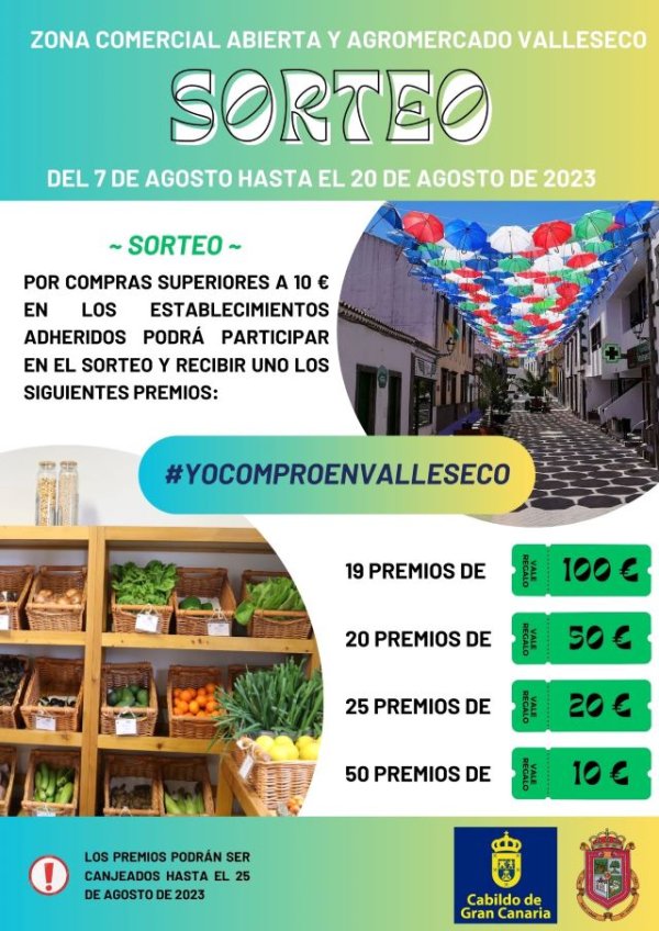 3.900 euros de premios en la campaña “#YoComproEnValleseco”