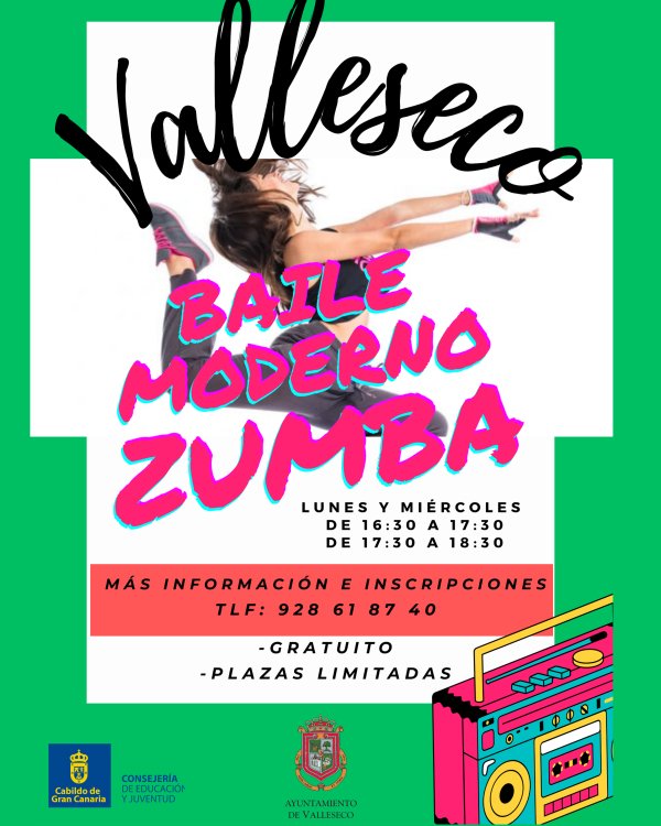 Baile Moderno y Zumba para todas las edades en Valleseco