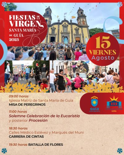Guía celebra mañana el Día Grande de sus Fiestas Patronales en honor a La Virgen