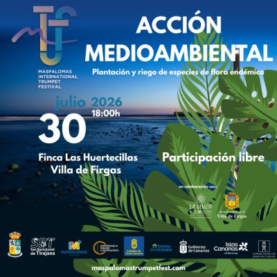 Firgas: El Festival Internacional de Trompeta de Maspalomas impulsa un proyecto de repoblación ambiental junto al Grupo Ecológico La Vinca - Ecologistas en Acción