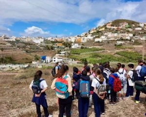 Arucas: Estudiantes de 5&ordm; curso del CEIP Eduardo Rivero Ramos participaron en un sendero por el entorno del centro educativo