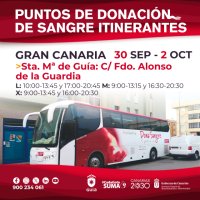 La unidad de donaci&oacute;n de sangre estar&aacute; la pr&oacute;xima semana en Santa Mar&iacute;a de Gu&iacute;a