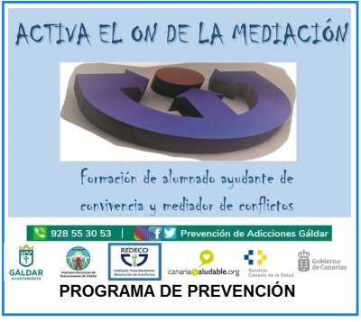 G&aacute;ldar: Prevenci&oacute;n de Adicciones pone en marcha un proyecto escolar sobre convivencia y mediaci&oacute;n de conflictos