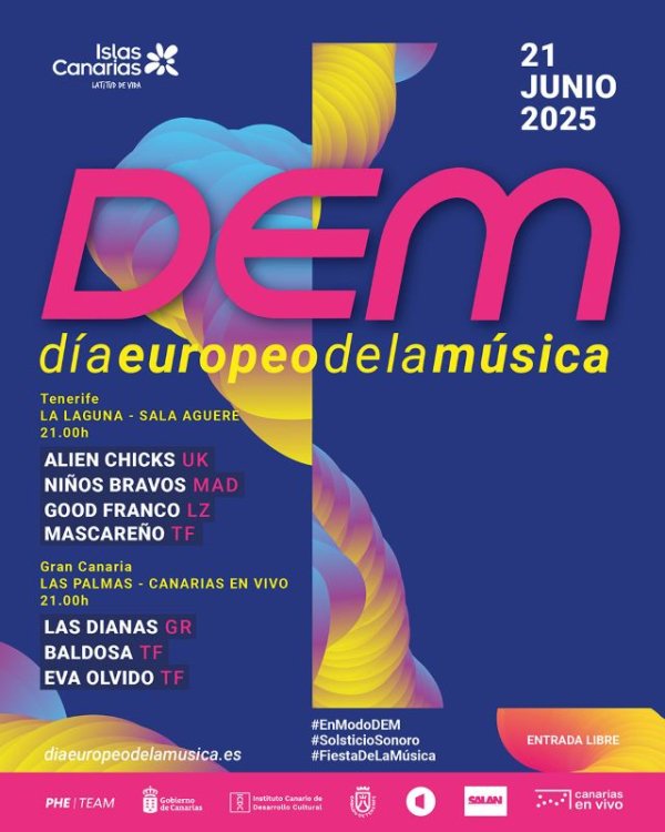 El Día Europeo de la Música sacude La Laguna y la capital grancanaria con los directores de Alien Chicks, Niños Bravos, Good Franco, Las Dianas y Baldosa