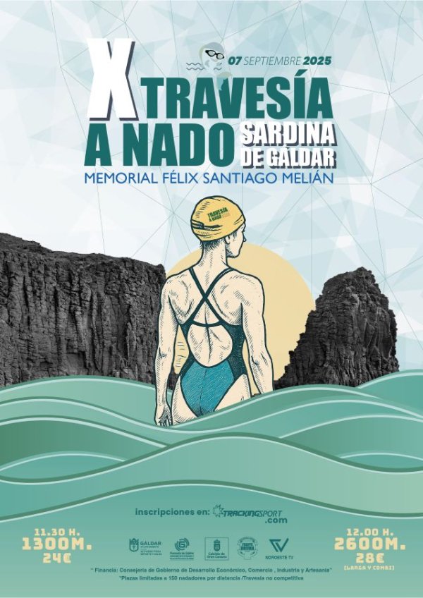 Abren este martes las inscripciones de la X Travesía a Nado Sardina de Gáldar – Memorial Félix Santiago Melián
