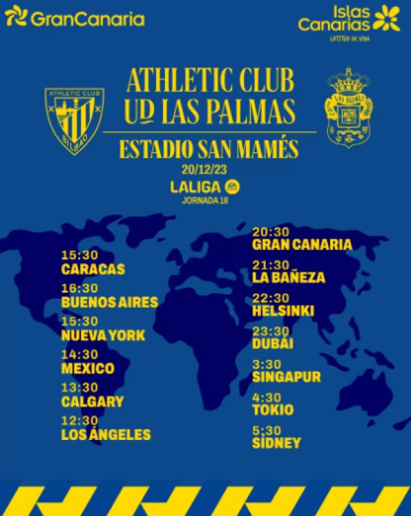 Radio Faro del Noroeste retransmite hoy miércoles, 20-12-23, a las 20.30 horas: Athletic Club Bilbao - UD Las Palmas