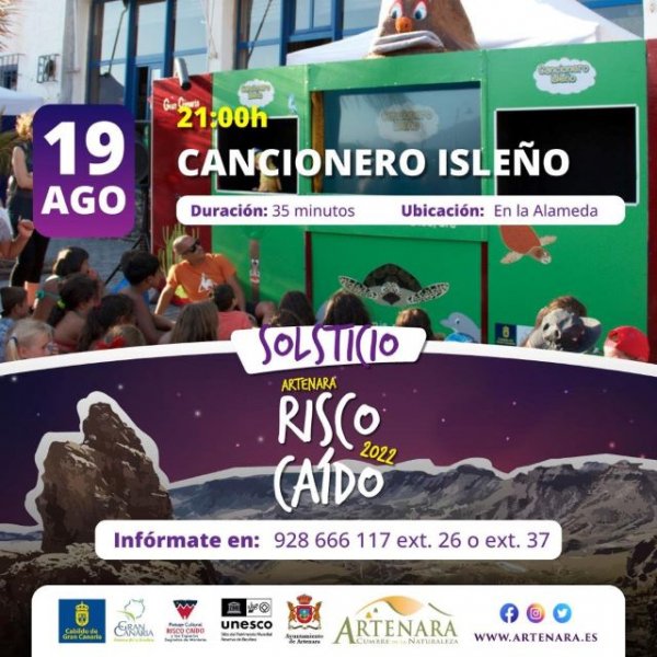 Artenara: Este viernes 19 de agosto, desde las 21:00 horas, Cancionero Isleño en La Alameda