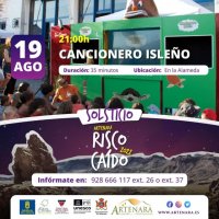 Artenara: Este viernes 19 de agosto, desde las 21:00 horas, Cancionero Isleño en La Alameda