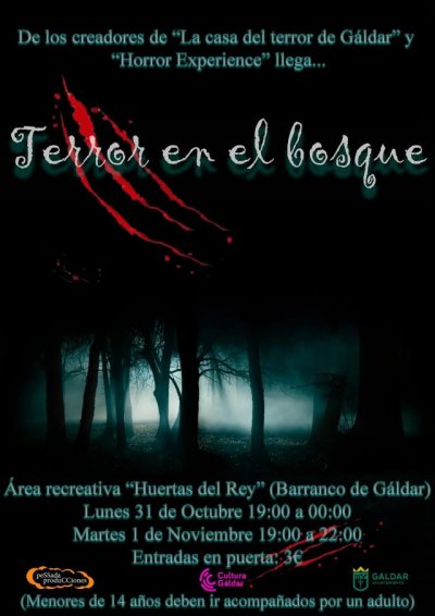 G&aacute;ldar: El &aacute;rea recreativa Huertas del Rey cierra lunes y martes para acoger la actividad 'Terror en el bosque'