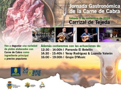 Tejeda: Jornada Gastronómica de la Carne de Cabra que se celebrará en el barrio del Carrizal el sábado 9 de noviembre de 2024