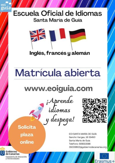 La Escuela Oficial de Idiomas de Santa Mar&iacute;a de Gu&iacute;a abre la campa&ntilde;a de matriculaci&oacute;n