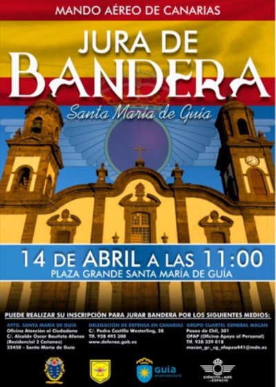 Santa Mar&iacute;a de Gu&iacute;a acoge la jura de bandera para civiles organizada por el Ej&eacute;rcito del Aire y del Espacio