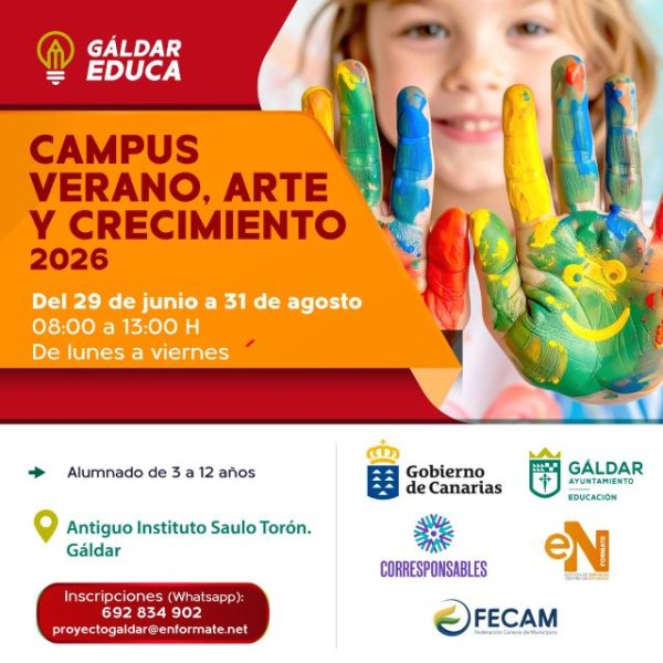 G&aacute;ldar: Abiertas las inscripciones para el campus 'Verano, arte y crecimiento'