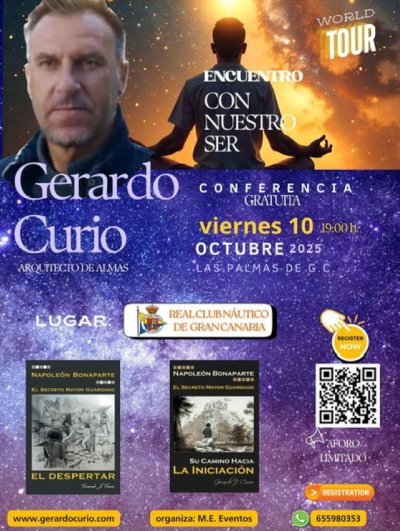 Gerardo Curio presenta en Gran Canaria su conferencia “Encuentro con el Ser”, dentro de su gira internacional