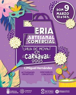 La ‘Feria Artesanal y Comercial la Villa de Moya en Carnaval’ se celebra en el municipio este fin de semana