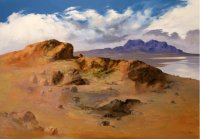 Agaete: El pintor Juan Guerra muestra sus paisajes imaginados