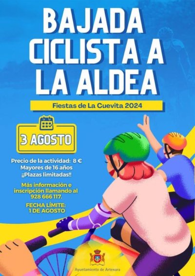 Artenara: Últimas plazas para la Bajada Ciclista a la Aldea