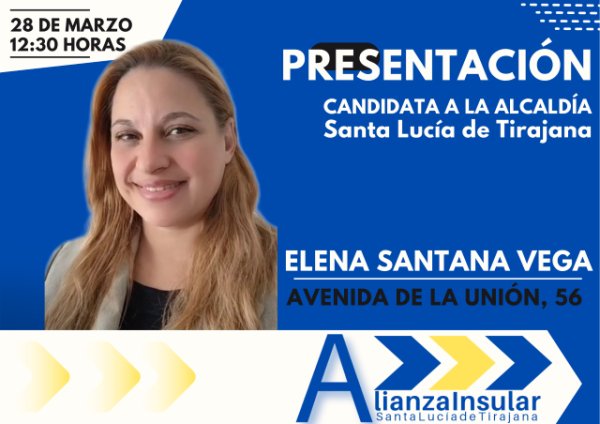 Presentación de Candidatura a las elecciones de mayo de 2023 de Elena Santana Vega, Alianza Insular