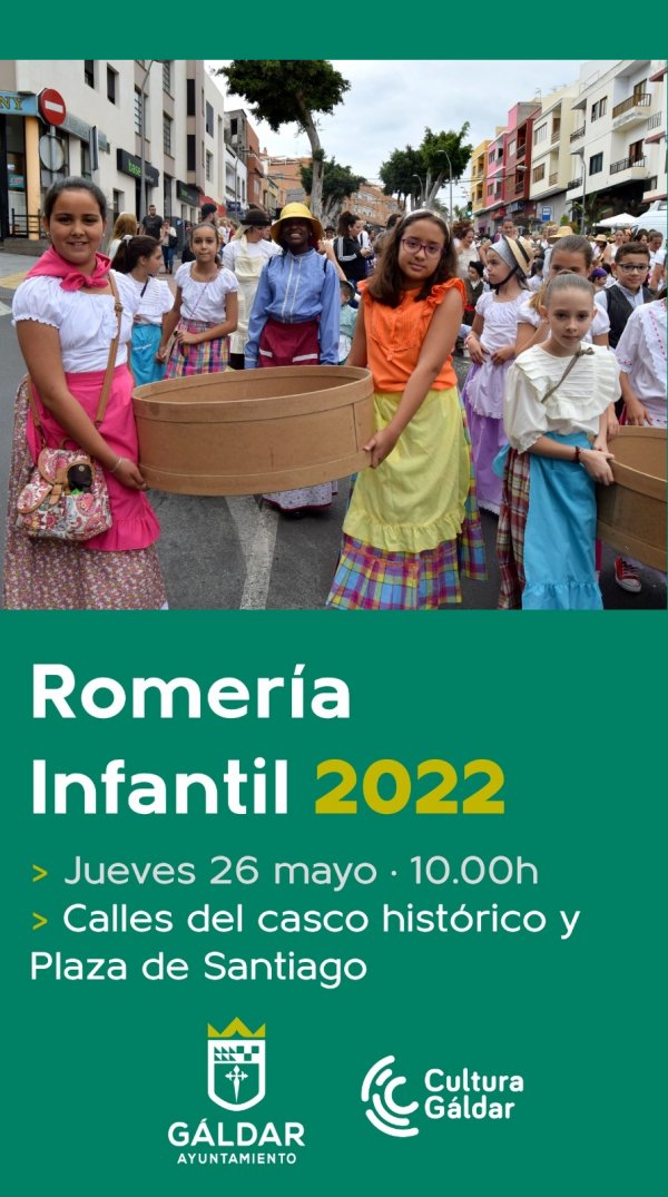 Más de 1200 escolares participan este jueves en la Romería Infantil de Gáldar