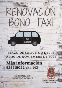Valleseco: Se abre el plazo de solicitudes y renovaciones del servicio de Bono Taxi