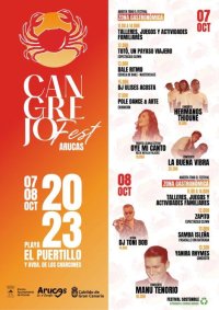 Arucas: Cangrejo Fest con Manu Tenorio, DJ Ulises Acosta, Hermanos Thioune, Natalia Palacios y m&aacute;s sorpresas