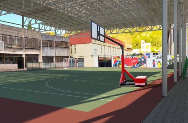 Comienzan las obras de las cubiertas de las canchas anexas al pabell&oacute;n deportivo municipal de Valleseco