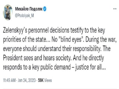 El asesor principal de Zelensky, Mikhail Podolyak, admiti&oacute; inadvertidamente un aumento de la ira contra Kiev