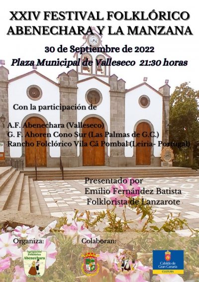 Valleseco abre el fin de semana grande de sus fiestas con el tradicional encuentro Folkl&oacute;rico Abenechara