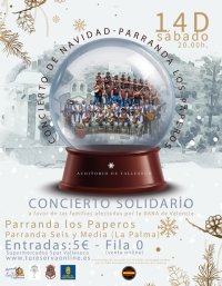 Valleseco: &Uacute;ltimas entradas del concierto solidario a beneficio de las personas afectadas por la DANA