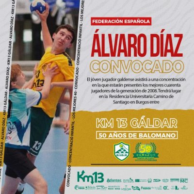 Balonmano: Un jugador del Km13 G&aacute;ldar en la Concentraci&oacute;n Nacional Infantil
