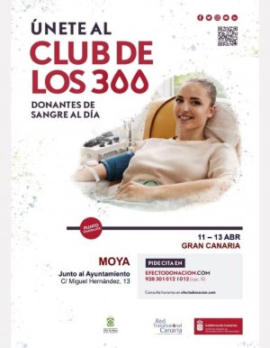 Villa de Moya: El (ICHH) llevar&aacute; a cabo una campa&ntilde;a de captaci&oacute;n de donantes de sangre