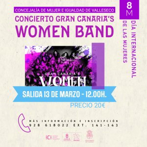 Las personas de Valleseco se van al concierto de La Gran Canaria's Women Band