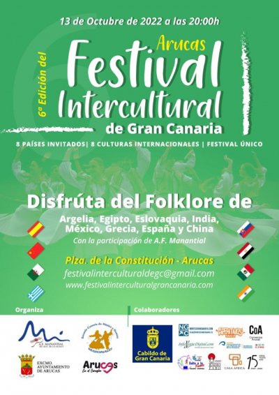 Arucas: El 6º Festival Intercultural de Gran Canaria comienza mañana