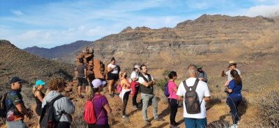 La ruta rodeando el barrio de Tasarte organizada por la Reserva de la Biosfera, un éxito de participación